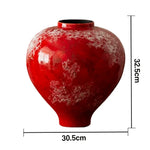 LIVARA Ceramic Vase Decor Display Artistic Design Matte Ceramic Peach & Plum Vase Handcrafted