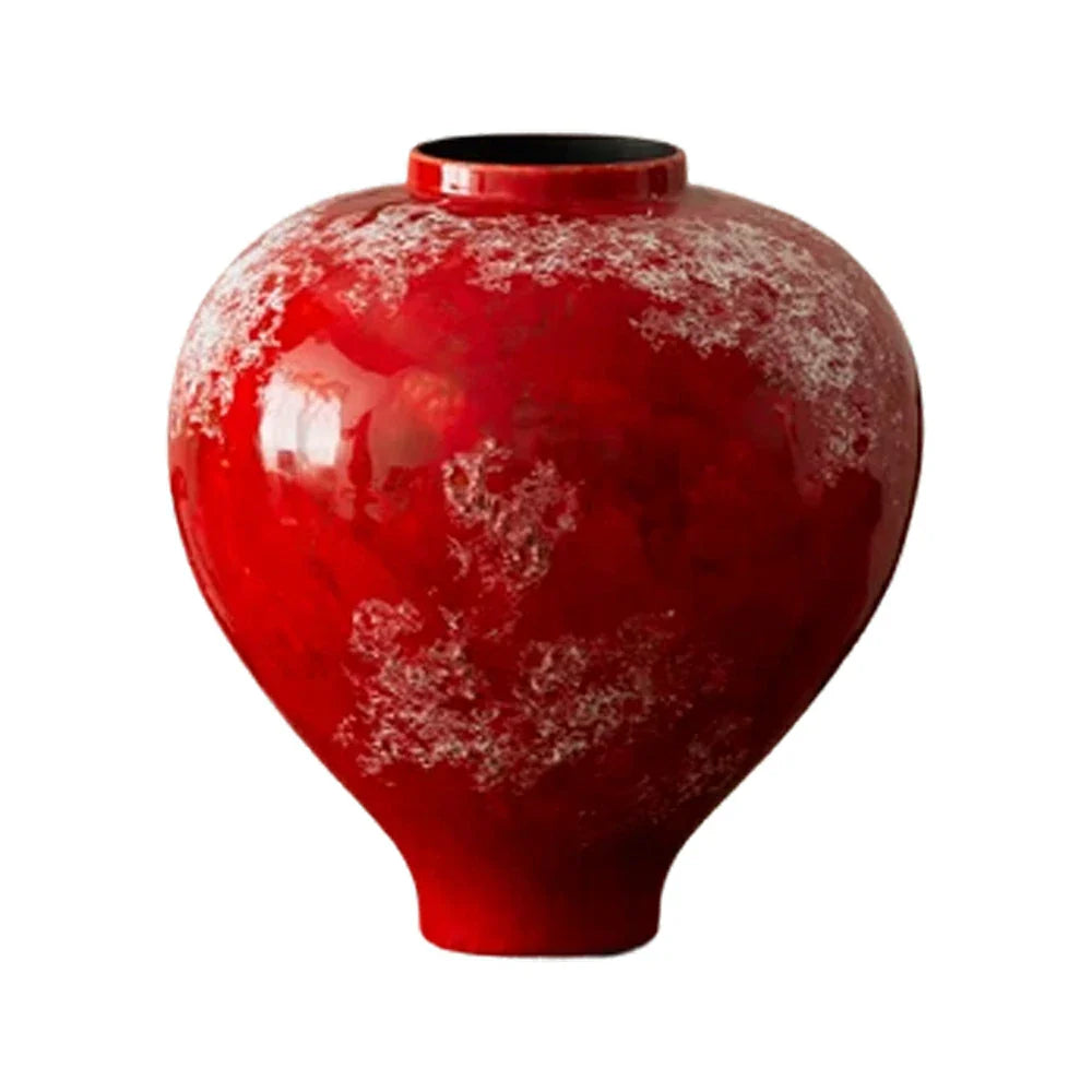LIVARA Ceramic Vase Decor Display Artistic Design Matte Ceramic Peach & Plum Vase Handcrafted