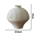 LIVARA Ceramic Vase Decor Display Artistic Design Matte Ceramic Sun Over Mountains Handcrafted