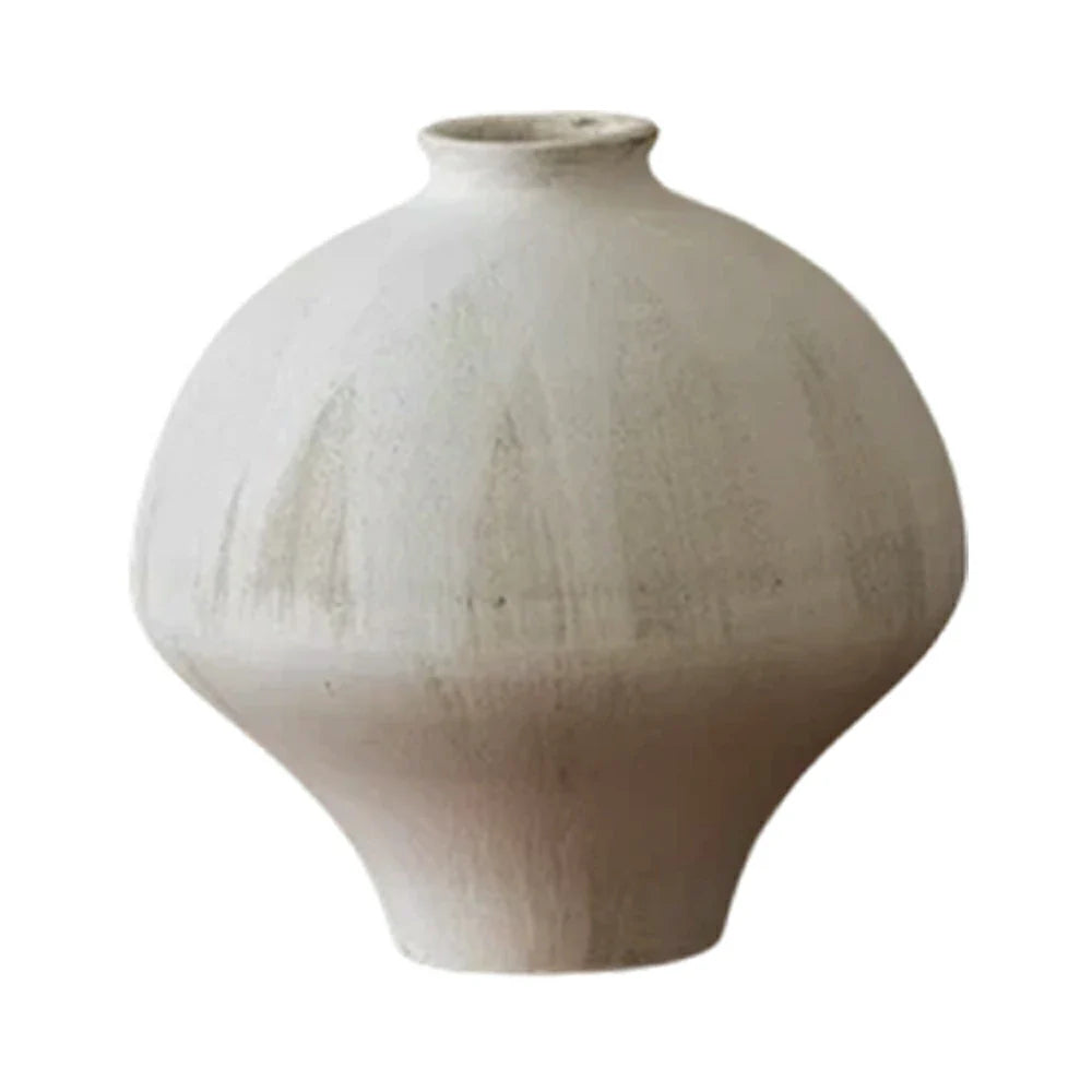 LIVARA Ceramic Vase Decor Display Artistic Design Matte Ceramic Sun Over Mountains Handcrafted