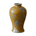 LIVARA Ceramic Vase Decor Display Artistic Design Matte Ceramic Royal Floral & Bird Handcrafted