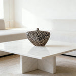 LIVARA Ceramic Vase Decor Display Artistic Design Matte Ceramic Stone Base Vase Handcrafted
