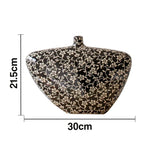 LIVARA Ceramic Vase Decor Display Artistic Design Matte Ceramic Stone Base Vase Handcrafted
