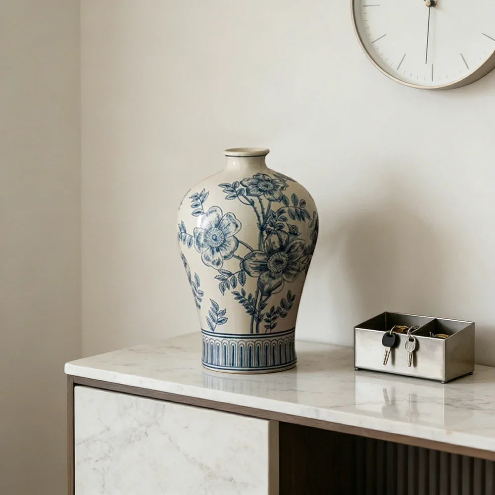 LIVARA Ceramic Vase Decor Display Artistic Form Matte Ceramic Moon Serenity Handcrafted