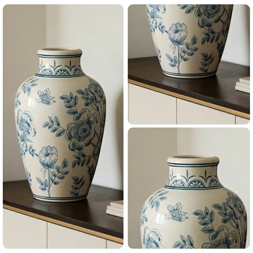 LIVARA Ceramic Vase Decor Display Textured Design Matte Ceramic Silent Moon Handcrafted