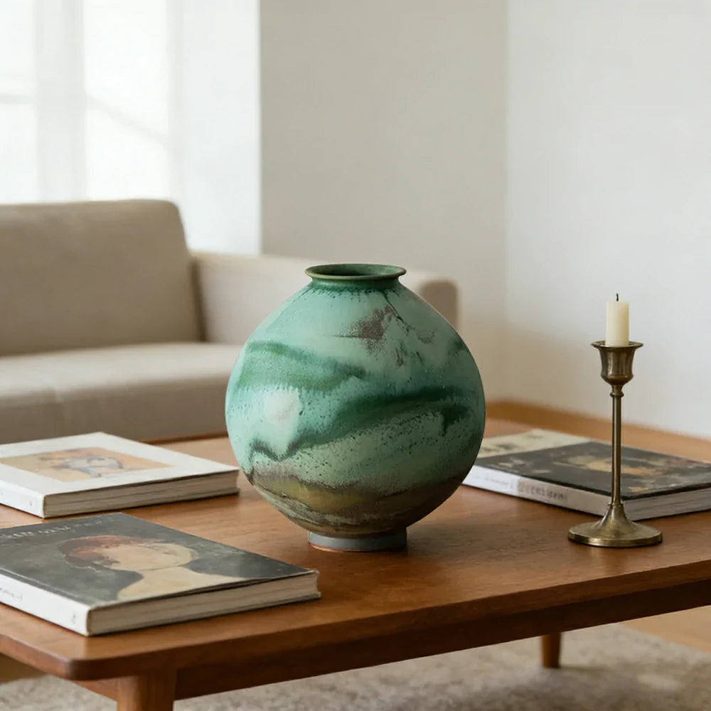 LIVARA Ceramic Vase Decor Display Artistic Design Matte Ceramic Rising to Success Handcrafted