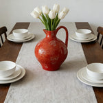 LIVARA Ceramic Vase Decor Display Artistic Design Matte Ceramic Red Gemstone Shape Handcrafted