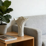 LIVARA Ceramic Vase Decor Display Artistic Design Matte Ceramic White Tree Grain Handcrafted