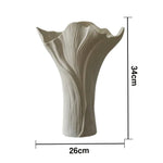 LIVARA Ceramic Vase Decor Display Artistic Design Matte Ceramic White Tree Grain Handcrafted