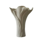 LIVARA Ceramic Vase Decor Display Artistic Design Matte Ceramic White Tree Grain Handcrafted