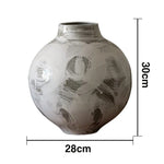 LIVARA Ceramic Vase Decor Display Artistic Design Matte Ceramic Round Belly Shape Handcrafted