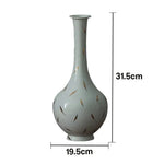 LIVARA Ceramic Vase Decor Display Artistic Design Matte Ceramic Long-Neck Shape Handcrafted