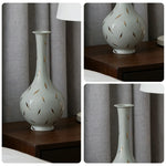 LIVARA Ceramic Vase Decor Display Artistic Design Matte Ceramic Long-Neck Shape Handcrafted