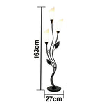 LIVARA Floor Lamp 7/12W Triple-Light Artistic Design with Stable Base, Soft Ambient Lighting, Acrylic Shade - Black