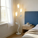 LIVARA Floor Lamp 7/12W Triple-Light Artistic Design with Stable Base, Soft Ambient Lighting, Acrylic Shade - White