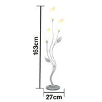LIVARA Floor Lamp 7/12W Triple-Light Artistic Design with Stable Base, Soft Ambient Lighting, Acrylic Shade - White