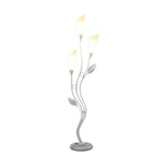LIVARA Floor Lamp 7/12W Triple-Light Artistic Design with Stable Base, Soft Ambient Lighting, Acrylic Shade - White