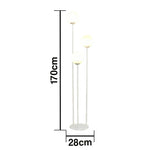 LIVARA Floor Lamp 9/12W Modern Luxury Design with Stable Base, Soft Ambient Lighting, Milk-White Glass Shade - White