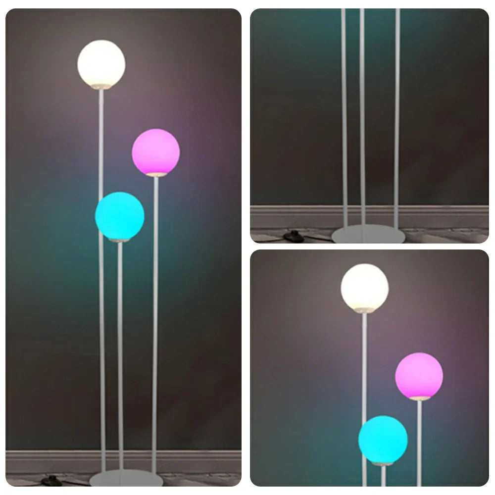LIVARA Floor Lamp 9/12W Modern Luxury Design with Stable Base, Soft Ambient Lighting, Milk-White Glass Shade - White