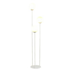 LIVARA Floor Lamp 9/12W Modern Luxury Design with Stable Base, Soft Ambient Lighting, Milk-White Glass Shade - White