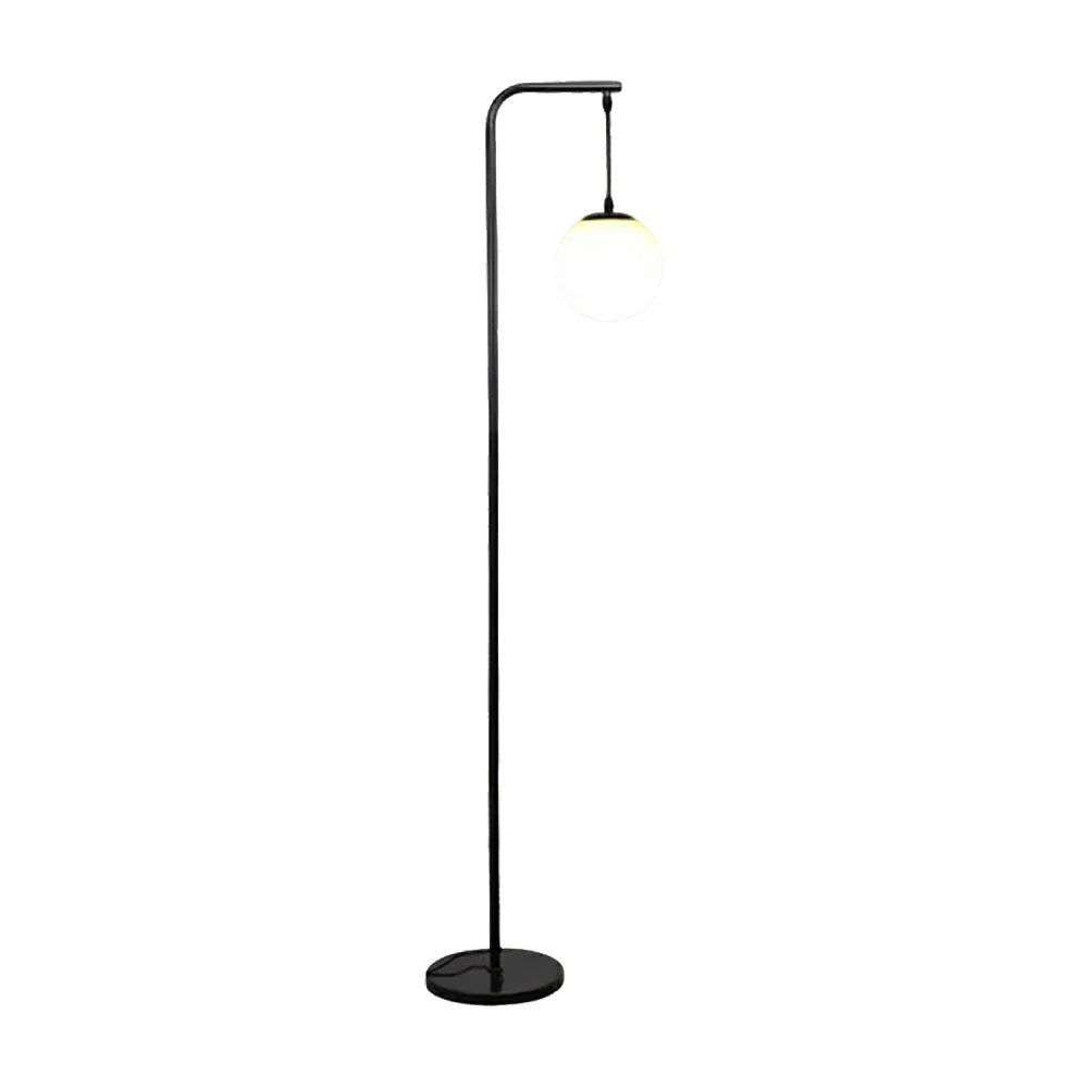 LIVARA Floor Lamp 9/12W Stable Weighted Base with Glass Shade, Soft Ambient Lighting, 3 Lighting Modes - Black