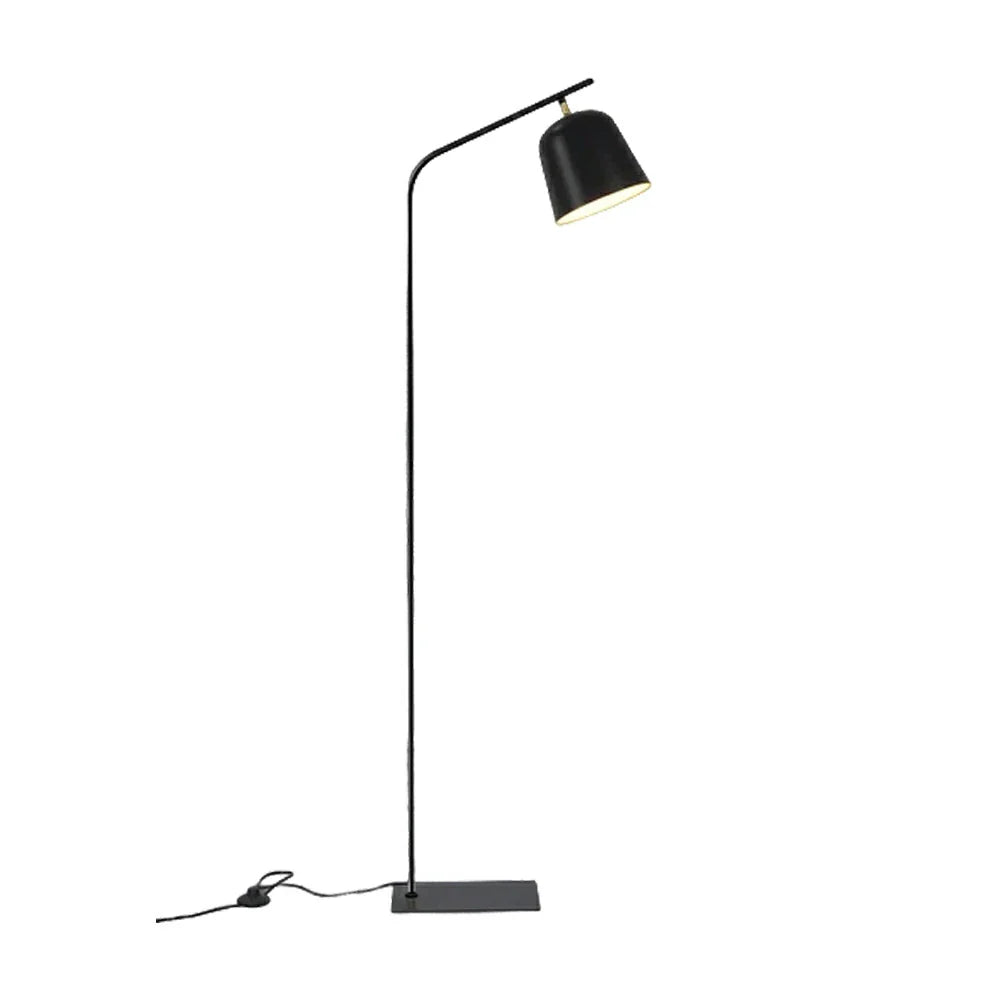 LIVARA 7/12W Floor Lamp Modern Design with Stable Base, Adjustable Head Metal Shade, 3 Lighting Modes - Black