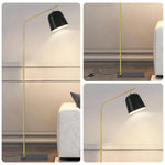 LIVARA 7/12W Floor Lamp Modern Design with Stable Base, Adjustable Head Metal Shade, 3 Lighting Modes - Gold