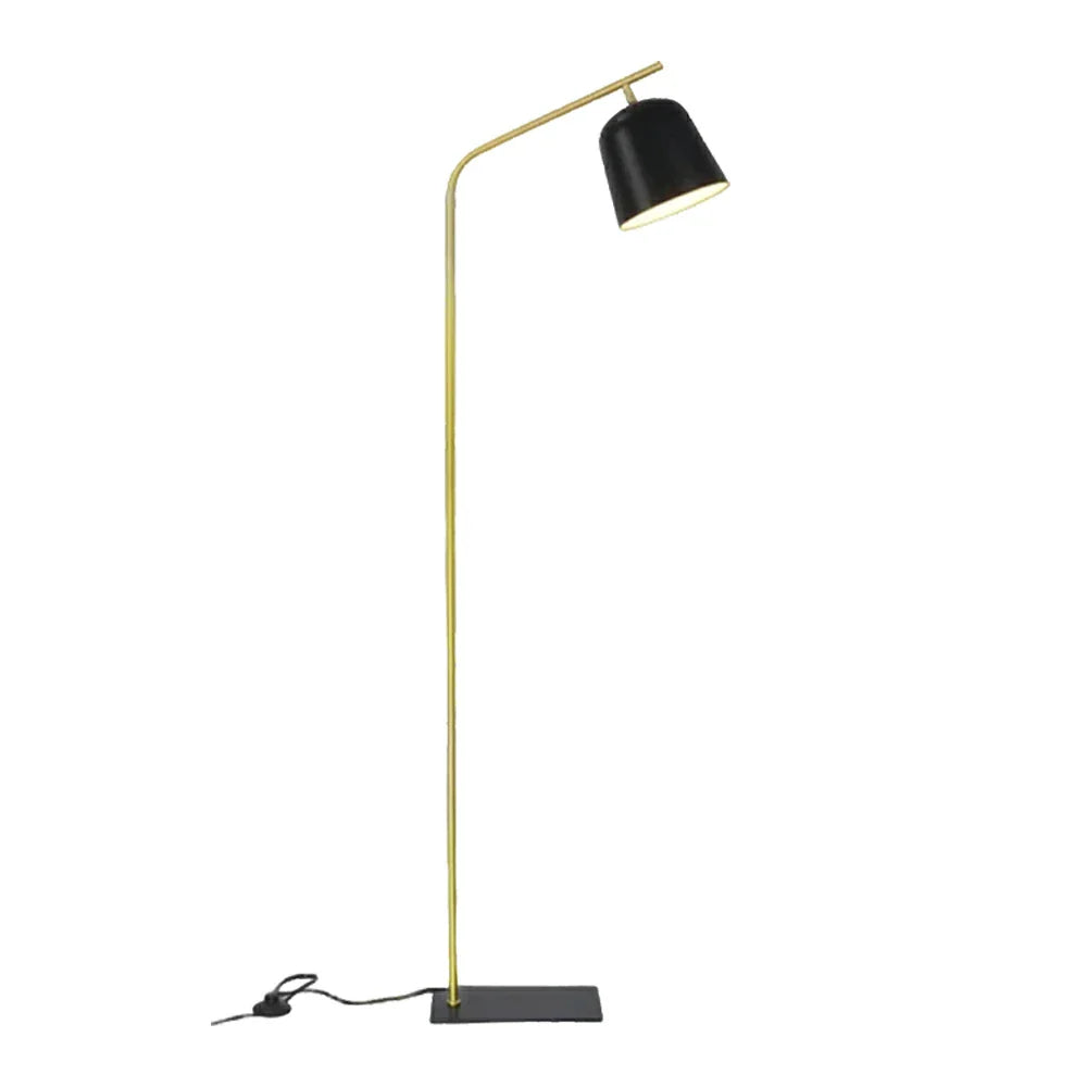 LIVARA 7/12W Floor Lamp Modern Design with Stable Base, Adjustable Head Metal Shade, 3 Lighting Modes - Gold
