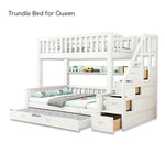 Trundle Only! Space-Saving for Bunk LIVARA SF01 Frame Trundle Bed Bed