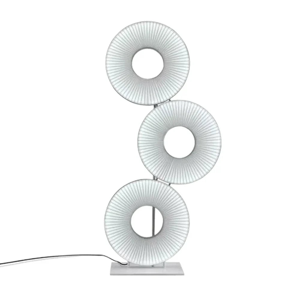 LIVARA Floor Lamp - All-Around Ambient Lighting, Modern Ring Design, Metal Frame with Weighted Base