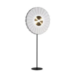LIVARA Floor Lamp - Scandinavian Design, Soft Lighting, Handcrafted Fabric Shade, Metal Frame - White