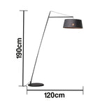 LIVARA Floor Lamp - Soft Ambient Lighting, Multi-Scene Use, Fabric Shade, Black Metal Frame with Stable Base