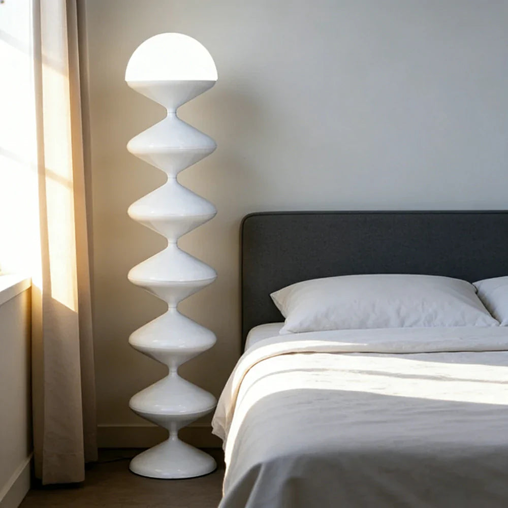LIVARA Floor Lamp - Soft Ambient Lighting, Modern Style, Premium Finish, White Metal Body with Stable Base