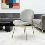 LIVARA Chair - Curved Backrest, High-Resilience Foam, Stainless Steel Frame, Durable & Stable Design - White