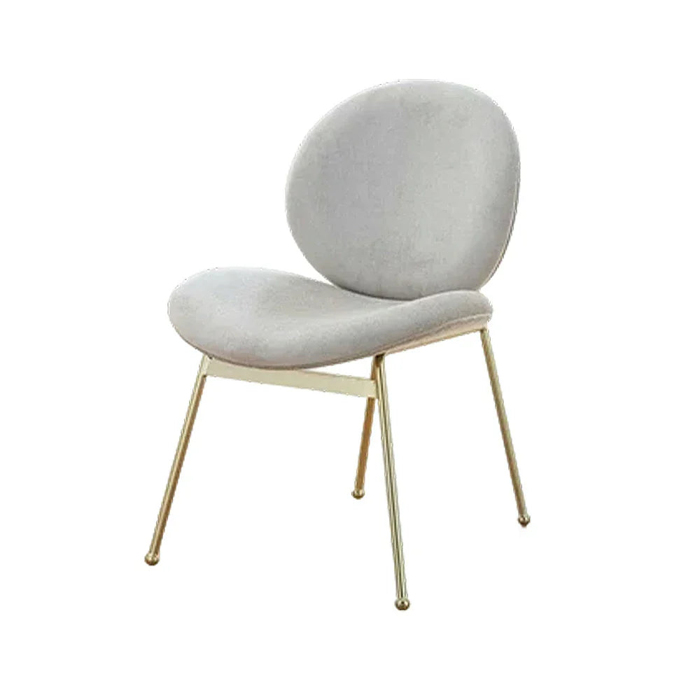 LIVARA Chair - Curved Backrest, High-Resilience Foam, Stainless Steel Frame, Durable & Stable Design - White
