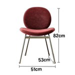 LIVARA Chair - Curved Backrest, High-Resilience Foam, Stainless Steel Frame, Durable & Stable Design - Red