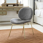 LIVARA Chair - Curved Backrest, High-Resilience Foam, Stainless Steel Frame, Durable & Stable Design - Grey