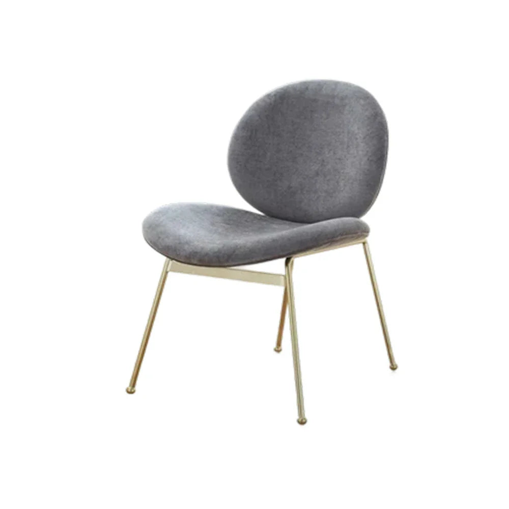 LIVARA Chair - Curved Backrest, High-Resilience Foam, Stainless Steel Frame, Durable & Stable Design - Grey
