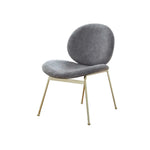 LIVARA Chair - Curved Backrest, High-Resilience Foam, Stainless Steel Frame, Durable & Stable Design - Grey