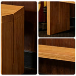LIVARA 120/140cm Solid Wood Bench Seating - Minimalist Panel Legs Design with 4.5cm Thick Top Heavy-Duty Dining & Pool Table Bench for Home & Game Rooms - Natural Wood
