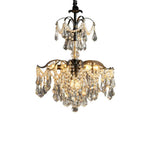 LIVARA 50/65/80cm High-Quality Iron Frame Crystal Pendant Light Adjustable Height, Crystal Beads, Elegant Light Diffusion