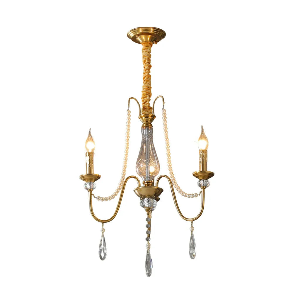 LIVARA 50/62/71cm Crystal Pendant Light Premium Crystal Beads, Electroplated Alloy Frame, Adjustable Chain, Elegant Light Diffusion