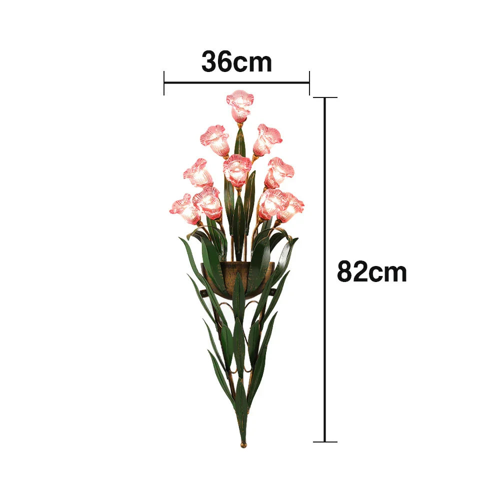 LIVARA 32/36cm Wall Light Electroplated Iron Frame G4 Bulb Elegant Design for Bedrooms, Living Rooms, and Dining Areas - Stylish & Durable - Pink