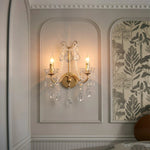 LIVARA Wall LED Iron Pendants Source Crystal Durable Adjustable Frame Light Chain - & Electroplated Light Stylish