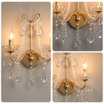 LIVARA Wall LED Iron Pendants Source Crystal Durable Adjustable Frame Light Chain - & Electroplated Light Stylish
