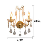 LIVARA Wall LED Iron Pendants Source Crystal Durable Adjustable Frame Light Chain - & Electroplated Light Stylish