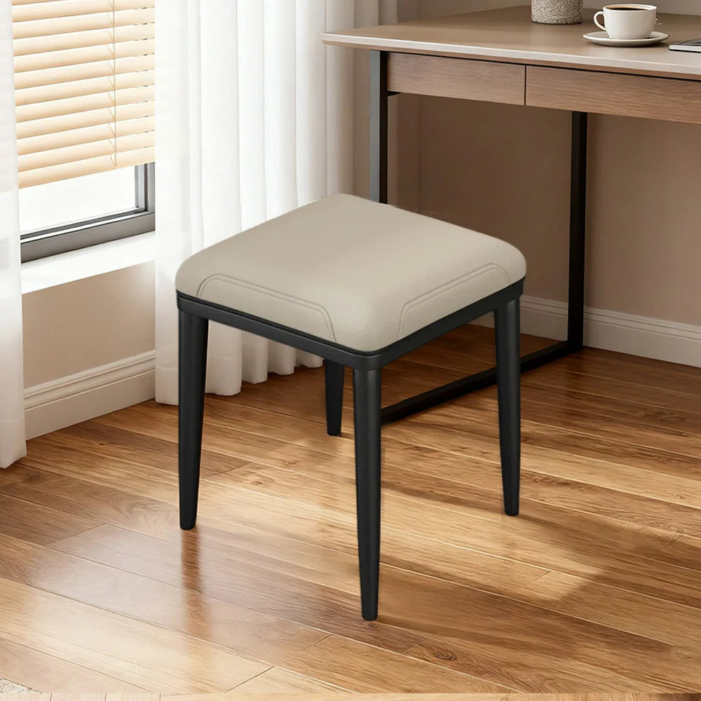 LIVARA Dining Frame, - Design Ergonomic Thickened - Cushion, Carbon Cat Solid Steel Leather, High-Resilience Claw Comfort Chair Beige