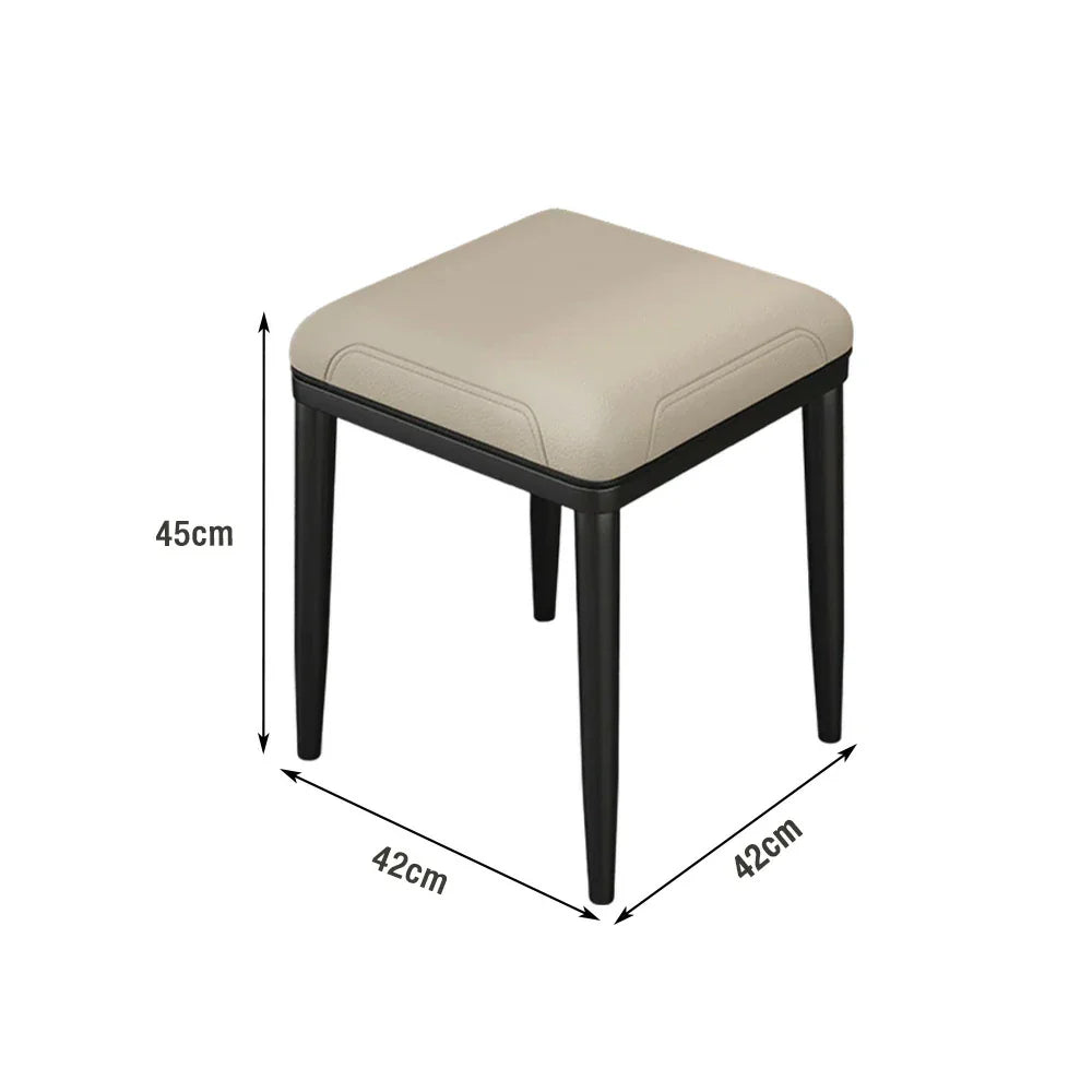 LIVARA Dining Frame, - Design Ergonomic Thickened - Cushion, Carbon Cat Solid Steel Leather, High-Resilience Claw Comfort Chair Beige