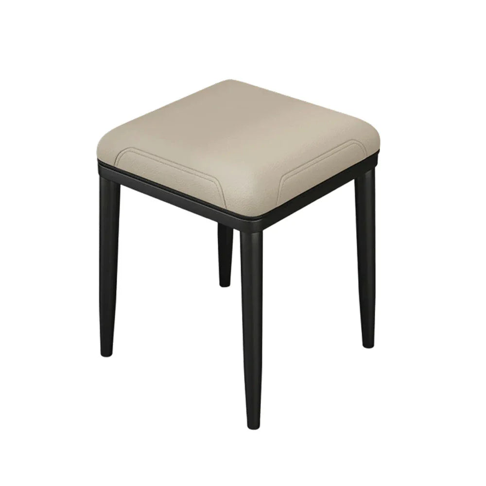 LIVARA Dining Frame, - Design Ergonomic Thickened - Cushion, Carbon Cat Solid Steel Leather, High-Resilience Claw Comfort Chair Beige