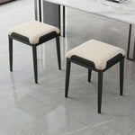 LIVARA Dining Comfort Thickened Design Solid High-Resilience Cat Ergonomic Leather, - Beige - Cushion, Steel Chair Frame, Claw Carbon Black